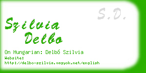 szilvia delbo business card